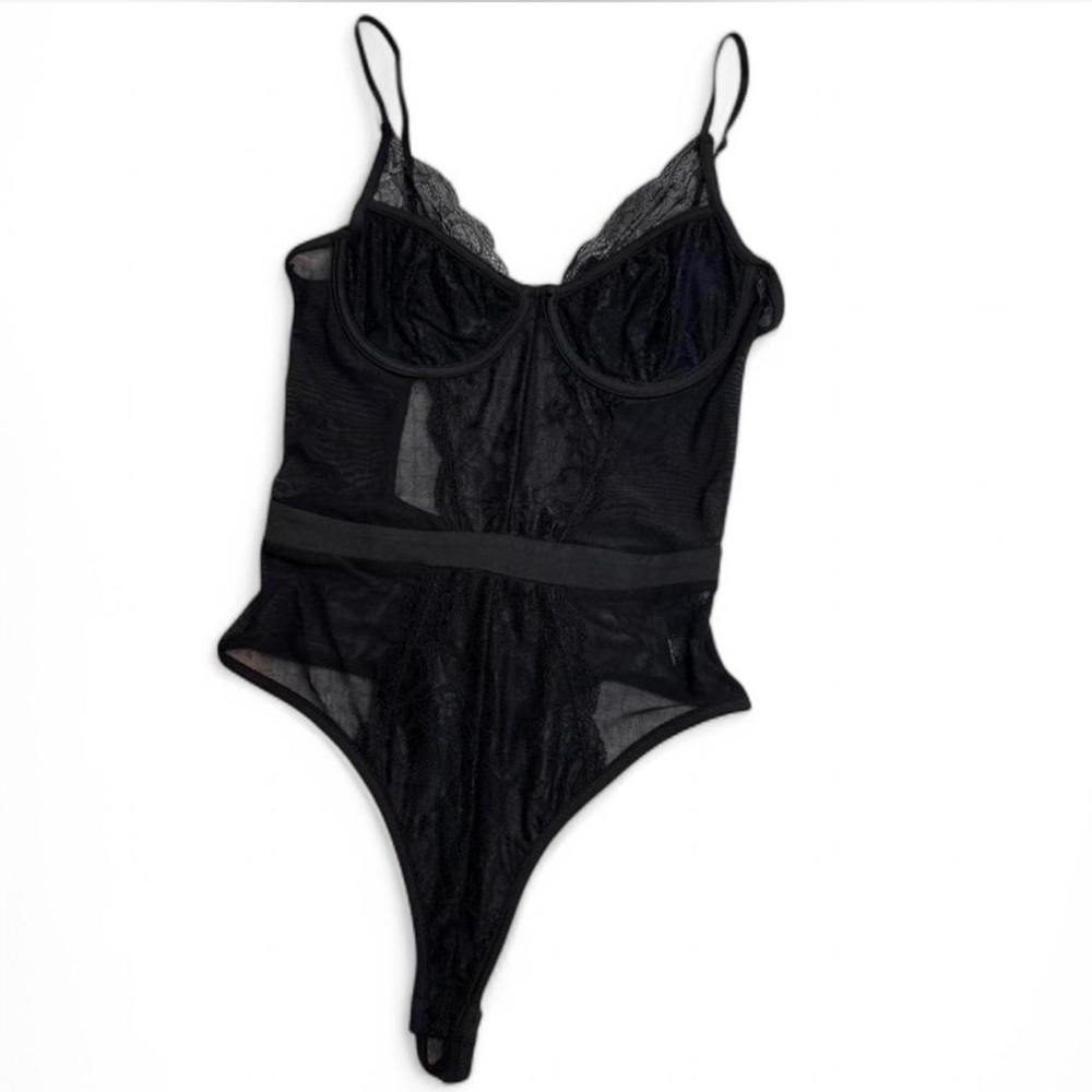 Black Lace Bodysuit with open back